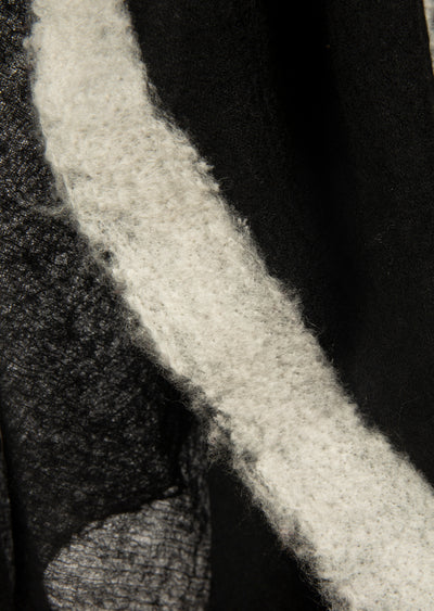 G.SOUFFLE SEMI FELTED W/FELTING Black Felting Light Grey